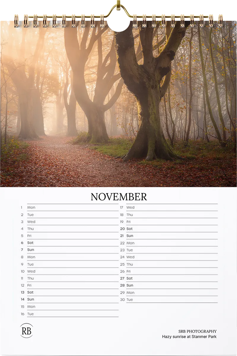 2027 SRB Photos Landscape Calendar — November