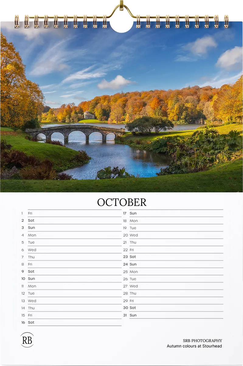 2027 SRB Photos Landscape Calendar — October