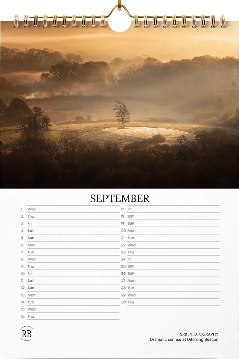 2027 SRB Photos Landscape Calendar — September